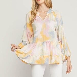 Entro Women's Lightweight Flowy Blouse 1x